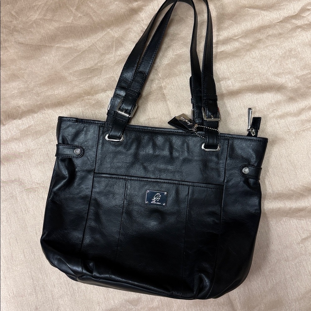 Grace Adele Black Leather Bella Bag
